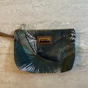 Tropical Palm Print Clutch